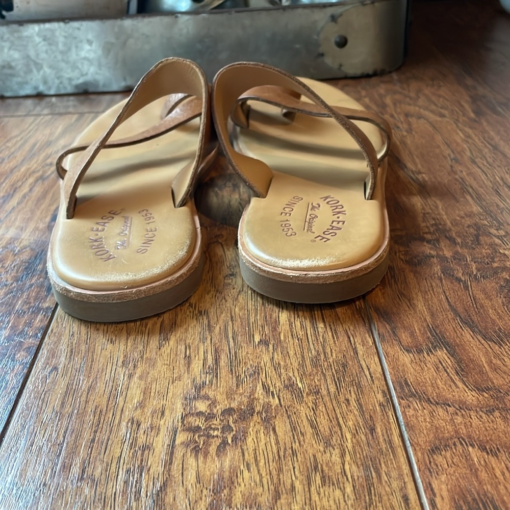 Kork Ease Women's Pine Tan Brown Leather Slide Sandals Shoe Size 7 - Picture 5 of 10
